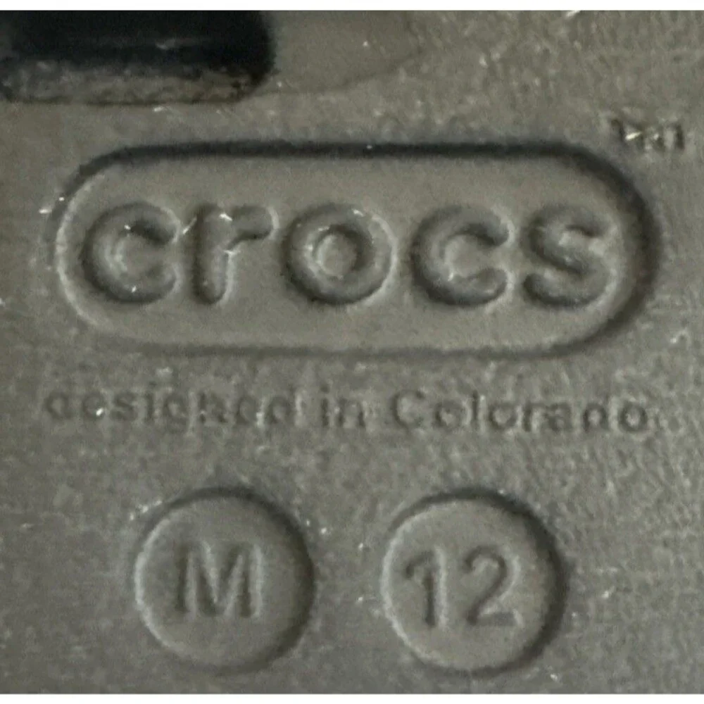 Crocs Echo Clog Black 12 207937 Men's Size 12 Back Strap Padded Heel Lightweight